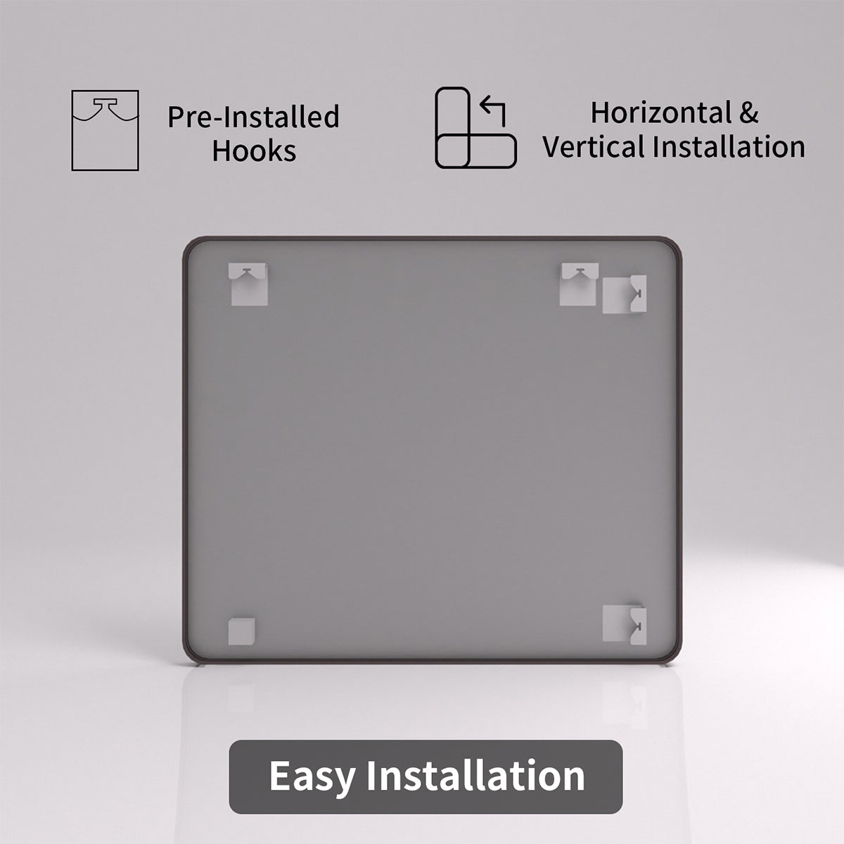 TaiMei 42 in. W x 36 in. H Vertical / Horizontal Rectangular Aluminum Framed Mirror