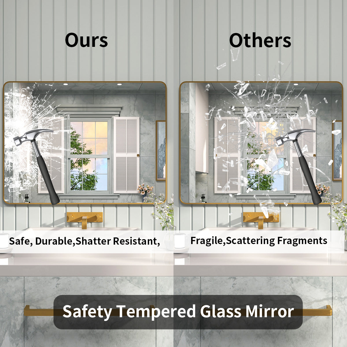 FMNP TaiMei 48 in. W x 36 in. H Rectangular Framed Wall Bathroom Vanity Mirror SM4836-BG-07_eadfe934-9581-4e15-bb14-414c85103236