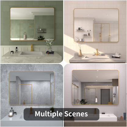 FMNP TaiMei 48 in. W x 36 in. H Rectangular Framed Wall Bathroom Vanity Mirror SM4836-BG-12_7ad3fbd6-dcf0-4c0d-be7d-7cdaf42b05d5