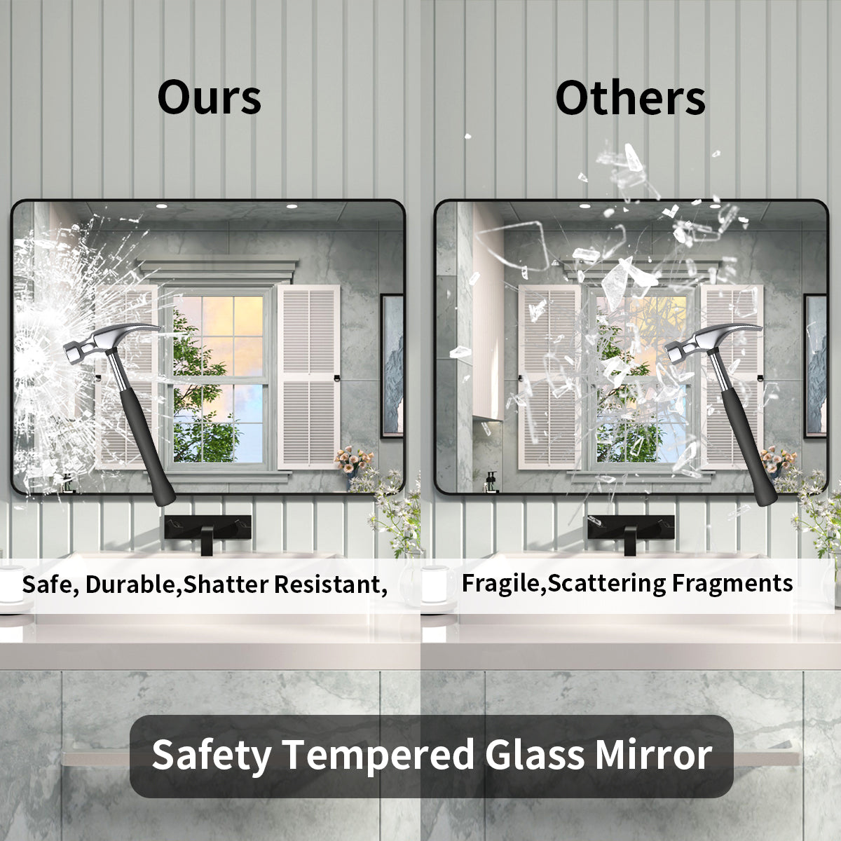FMNP TaiMei 48 in. W x 36 in. H Rectangular Framed Wall Bathroom Vanity Mirror SM4836-BL-08_b7ec0bc7-a9a4-4561-ac4c-027dae0f0015