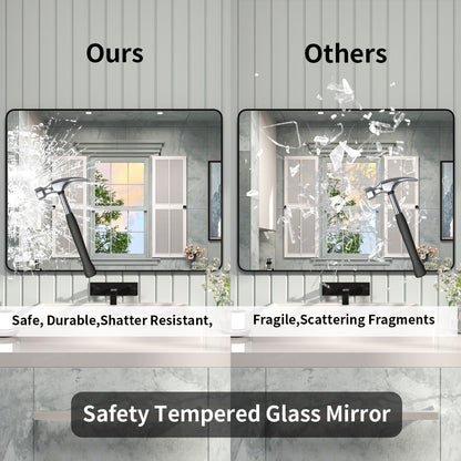 FMNP TaiMei 48 in. W x 36 in. H Rectangular Framed Wall Bathroom Vanity Mirror SM4836-BL-08_b7ec0bc7-a9a4-4561-ac4c-027dae0f0015