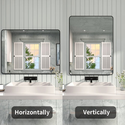 FMNP TaiMei 48 in. W x 36 in. H Rectangular Framed Wall Bathroom Vanity Mirror SM4836-BL-09_05293089-4129-4de3-957c-843fdd84f990