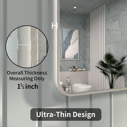 FMNP TaiMei 48 in. W x 36 in. H Rectangular Framed Wall Bathroom Vanity Mirror SM4836-BN-05_d765d3e9-0822-410d-9c4e-9fbee7767a6d