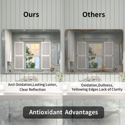 FMNP TaiMei 48 in. W x 36 in. H Rectangular Framed Wall Bathroom Vanity Mirror SM4836-BN-06_f7a5e828-92f5-441d-b114-3f1c21c46d4c