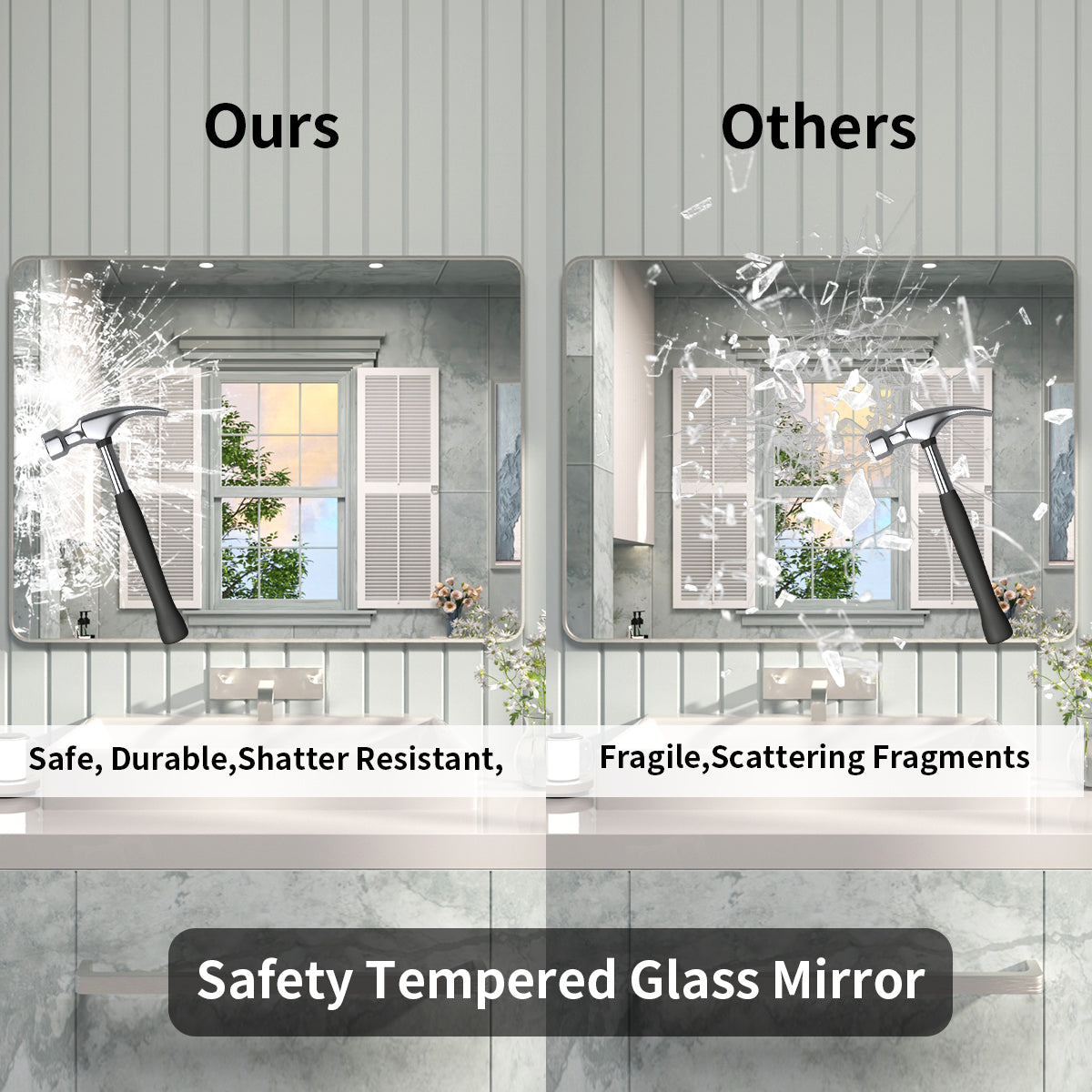 FMNP TaiMei 48 in. W x 36 in. H Rectangular Framed Wall Bathroom Vanity Mirror SM4836-BN-07_4e398265-fdde-44de-891c-90f390bca563