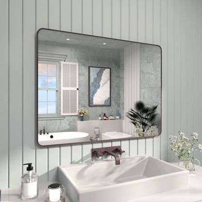 FMNP TaiMei 48 in. W x 36 in. H Rectangular Framed Wall Bathroom Vanity Mirror SM4836-ORB-02_0c158636-14b0-4532-99af-6dd323472a1b