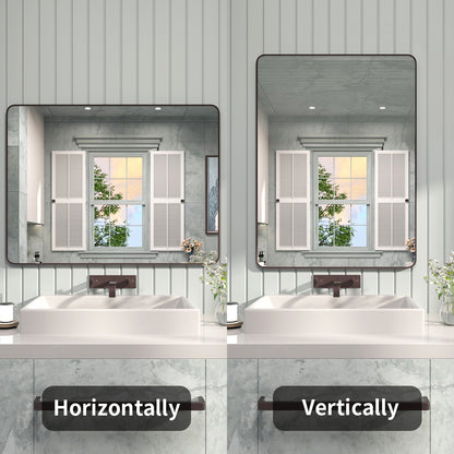FMNP TaiMei 48 in. W x 36 in. H Rectangular Framed Wall Bathroom Vanity Mirror SM4836-ORB-09_c911a73d-909e-4e38-9b2c-1f5b94f22428