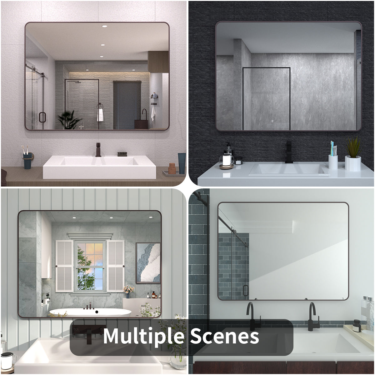 FMNP TaiMei 48 in. W x 36 in. H Rectangular Framed Wall Bathroom Vanity Mirror SM4836-ORB-13_f8affdc2-876c-47fc-b1a6-c00f2fa79331