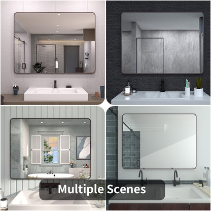 FMNP TaiMei 48 in. W x 36 in. H Rectangular Framed Wall Bathroom Vanity Mirror SM4836-ORB-13_f8affdc2-876c-47fc-b1a6-c00f2fa79331