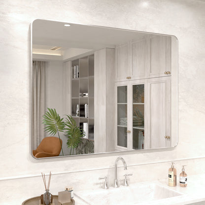 Vista 48 in. W x 36 in. H Rectangular Framed Wall Bathroom Vanity Mirror in Oil Rubbed Bronze SR-BN48S-2