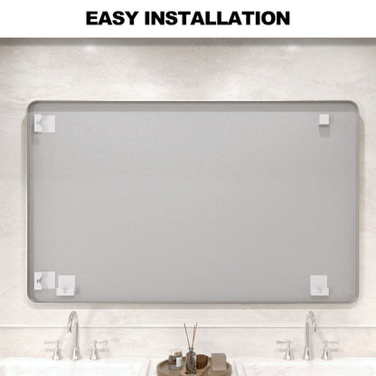 Vista 60 in. W x 36 in. H Rectangular Framed Wall Bathroom Vanity Mirror in Brushed Nickel SR-BN60S-12