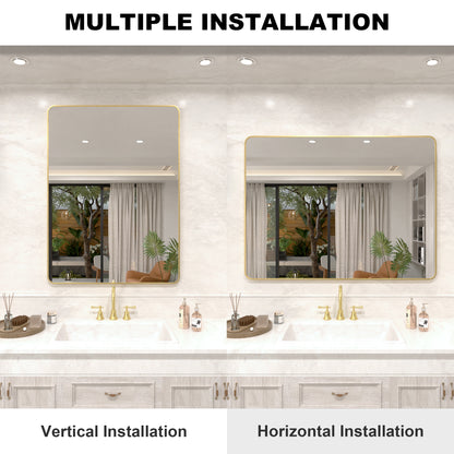 Vista 48 in. W x 36 in. H Rectangular Framed Wall Bathroom Vanity Mirror in Oil Rubbed Bronze SR-GD48S-7