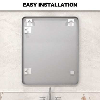 Vista 30 in. W x 36 in. H Rectangular Framed Wall Bathroom Vanity Mirror SR-GY30S-12