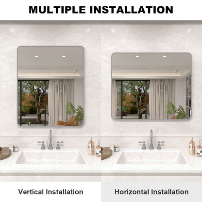 Vista 30 in. W x 36 in. H Rectangular Framed Wall Bathroom Vanity Mirror SR-GY30S-7