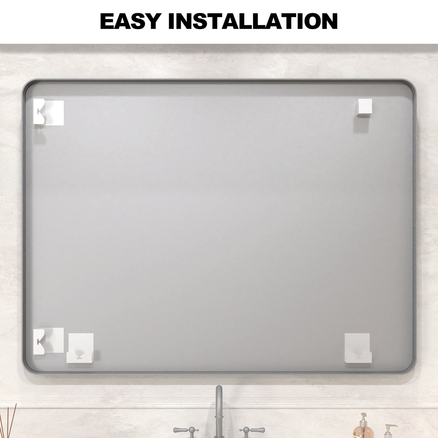 Vista 48 in. W x 36 in. H Rectangular Framed Wall Bathroom Vanity Mirror in Oil Rubbed Bronze SR-GY48S-12