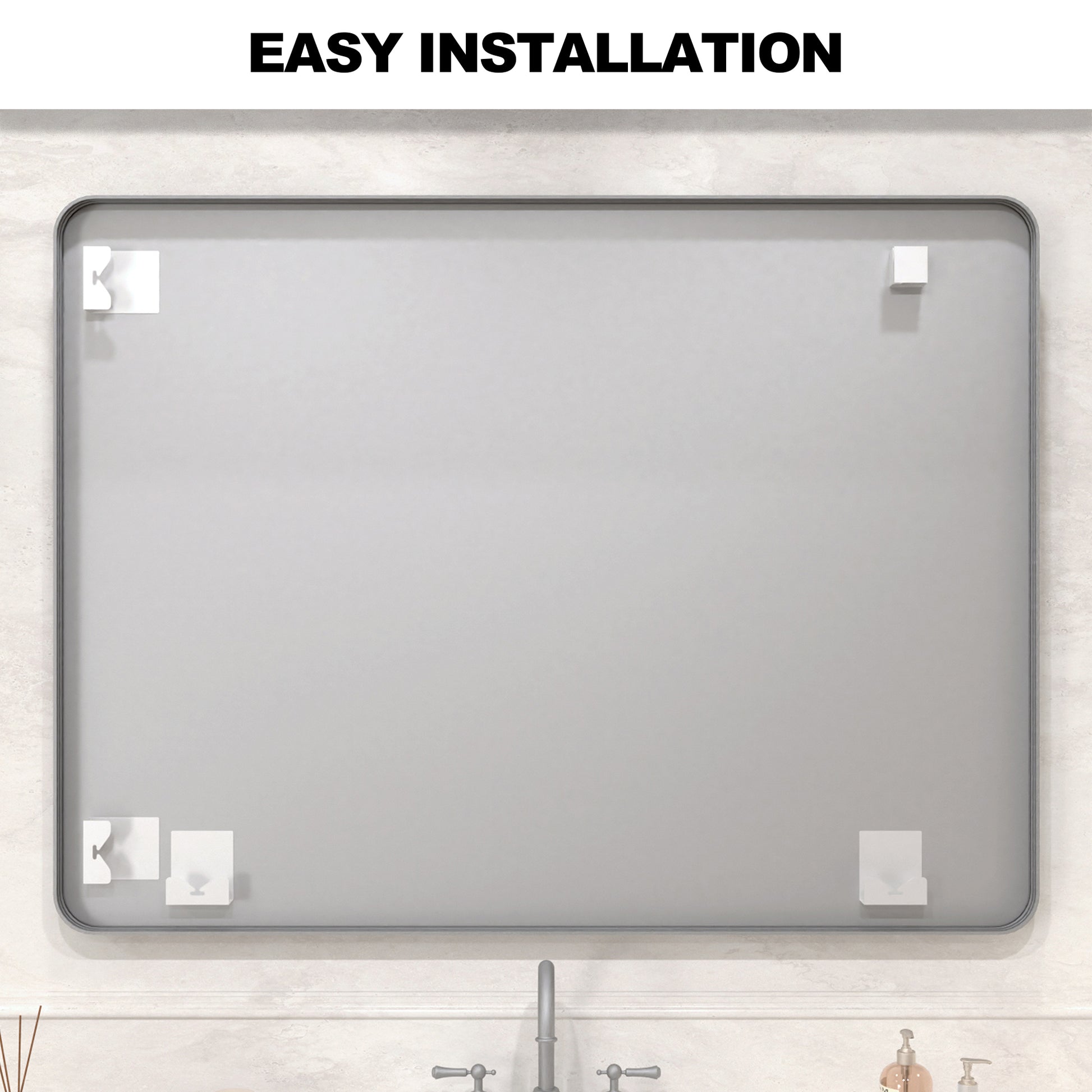 Vista 48 in. W x 36 in. H Rectangular Framed Wall Bathroom Vanity Mirror in Oil Rubbed Bronze SR-GY48S-12