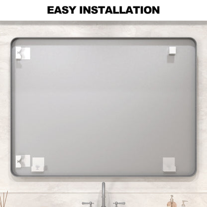Vista 48 in. W x 36 in. H Rectangular Framed Wall Bathroom Vanity Mirror in Oil Rubbed Bronze SR-GY48S-12