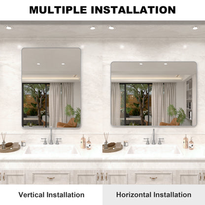Vista 48 in. W x 36 in. H Rectangular Framed Wall Bathroom Vanity Mirror in Oil Rubbed Bronze SR-GY48S-7