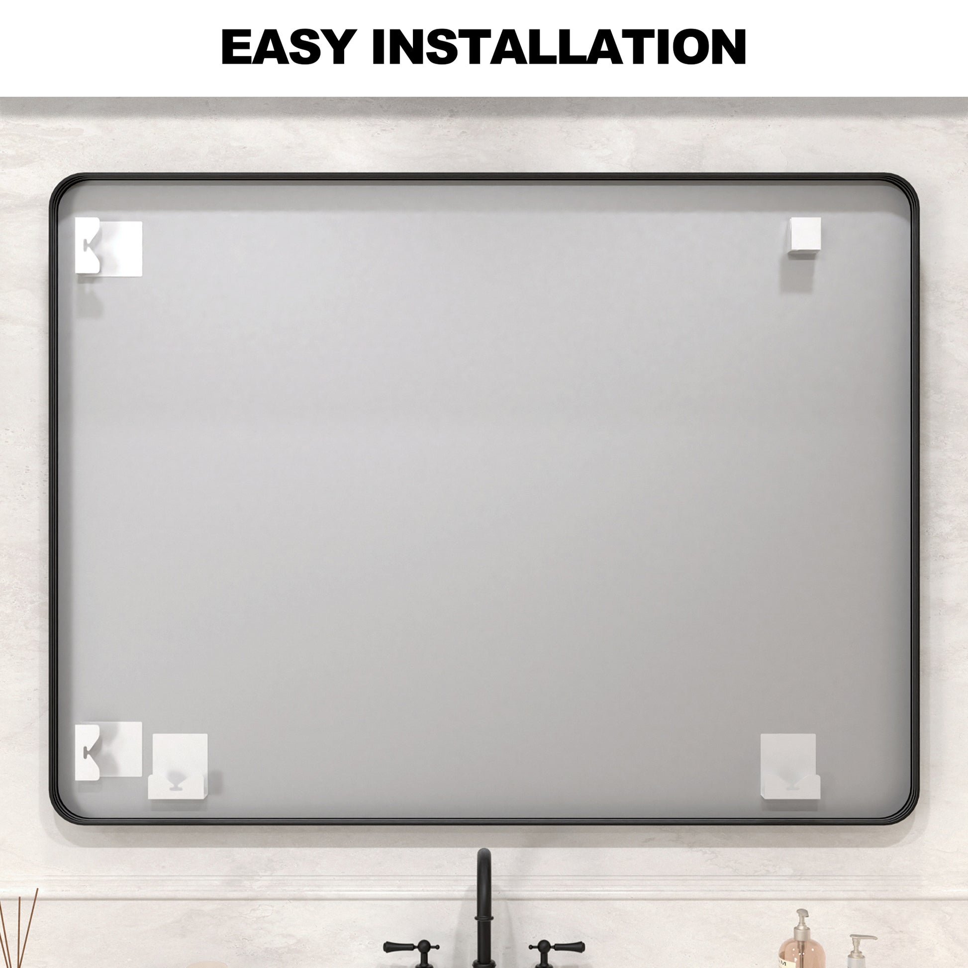 Vista 48 in. W x 36 in. H Rectangular Framed Wall Bathroom Vanity Mirror in Oil Rubbed Bronze SR-MB48S-12