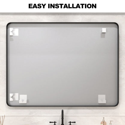 Vista 48 in. W x 36 in. H Rectangular Framed Wall Bathroom Vanity Mirror in Oil Rubbed Bronze SR-MB48S-12