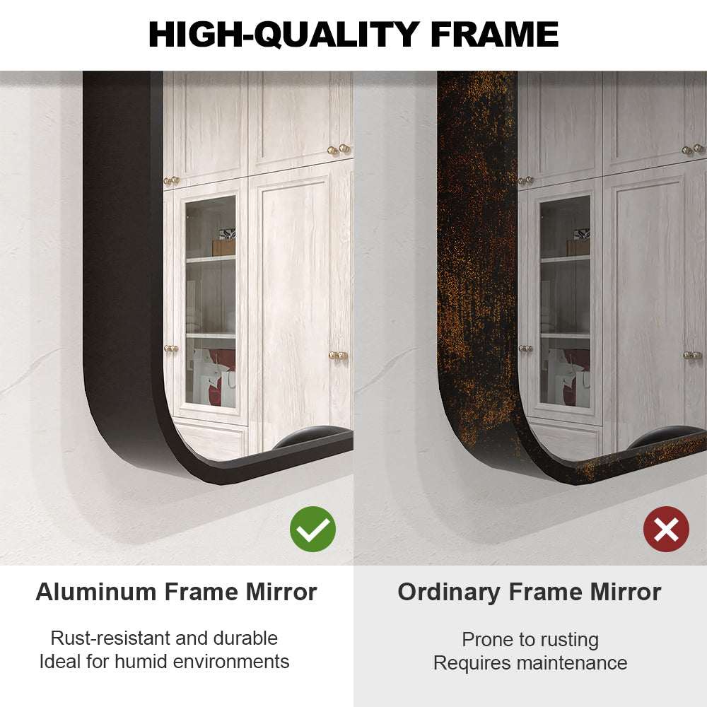 Vista 48 in. W x 36 in. H Rectangular Framed Wall Bathroom Vanity Mirror in Oil Rubbed Bronze SR-MB48S-9