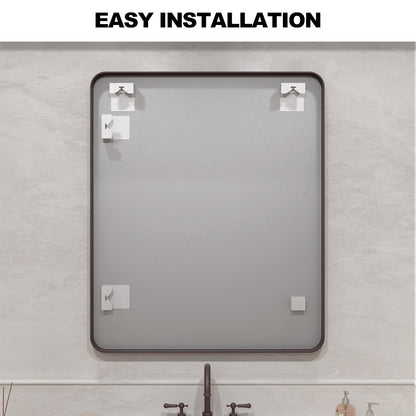 Vista 30 in. W x 36 in. H Rectangular Framed Wall Bathroom Vanity Mirror SR-OBR30S-12