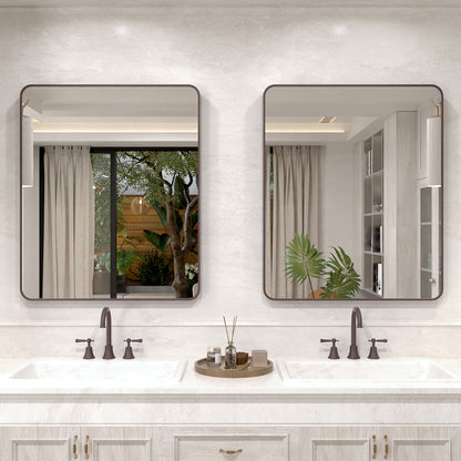 Vista 30 in. W x 36 in. H Rectangular Framed Wall Bathroom Vanity Mirror Oil Rubbed Bronze SR-OBR30S-2