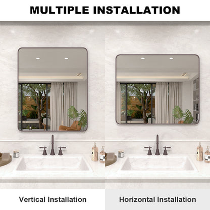 Vista 30 in. W x 36 in. H Rectangular Framed Wall Bathroom Vanity Mirror SR-OBR30S-7