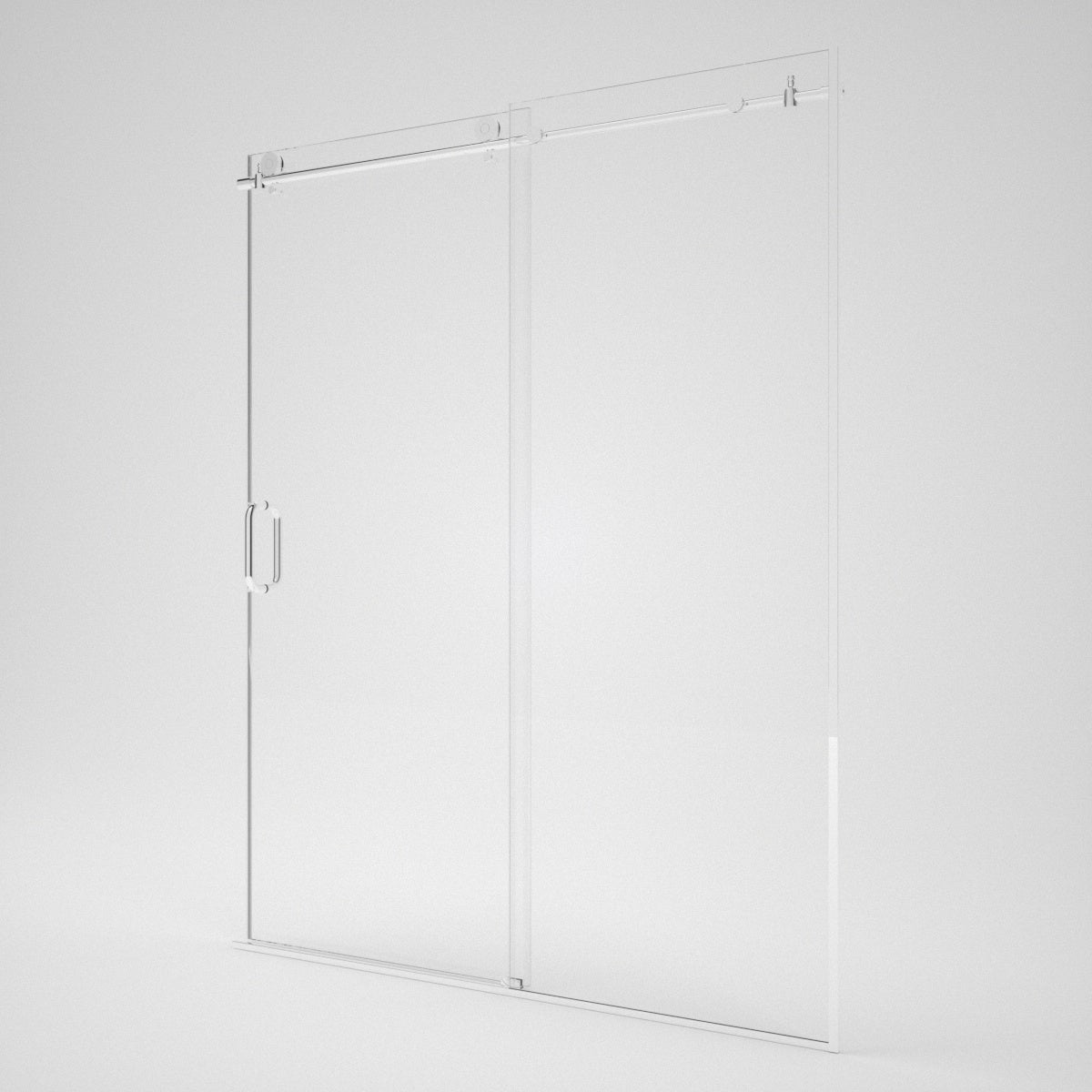 Verie 60 in. W x 76 in. H Frameless Sliding Shower Door with 5/16 in. Clear Tempered Glass Chrome SV