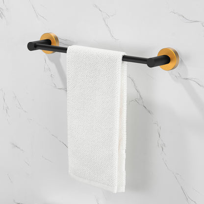 NestPro 6- Piece Bath Hardware Set with Towel Ring Toilet Paper Holder Towel Hook and Towel Bar TMBH06-BG4