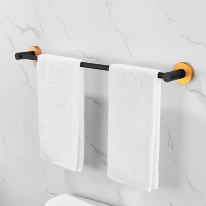 NestPro 6- Piece Bath Hardware Set with Towel Ring Toilet Paper Holder Towel Hook and Towel Bar TMBH06-BG7