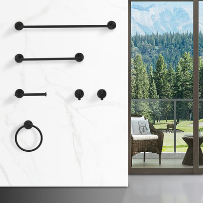 NestPro 6- Piece Bath Hardware Set with Towel Ring Toilet Paper Holder Towel Hook and Towel Bar TMBH06-BL1_26b1f8ff-9bbb-4416-8772-0db9682ceac2