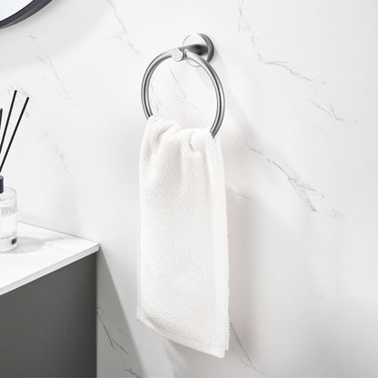 NestPro 6- Piece Bath Hardware Set with Towel Ring Toilet Paper Holder Towel Hook and Towel Bar TMBH06-GY1_fed357c1-014c-4b35-8f2c-bf06d3898338