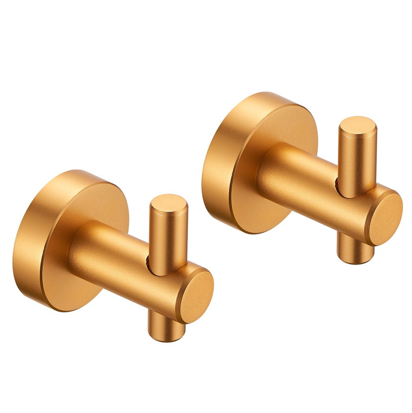 Gluon 2 Pack J-Hook Robe/Towel Hook with Screws Brushed Gold TMTH2-GD3_d2e5d38f-388d-4362-a696-9451387d404a