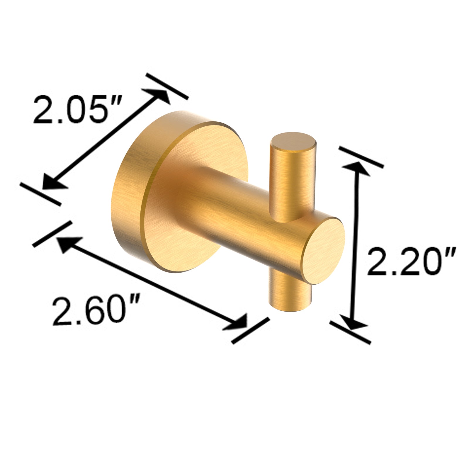 Gluon 2 Pack J-Hook Robe/Towel Hook with Screws TMTH2-GD5_01e37d90-0b4b-4294-b9a3-0e5fb14c7d97