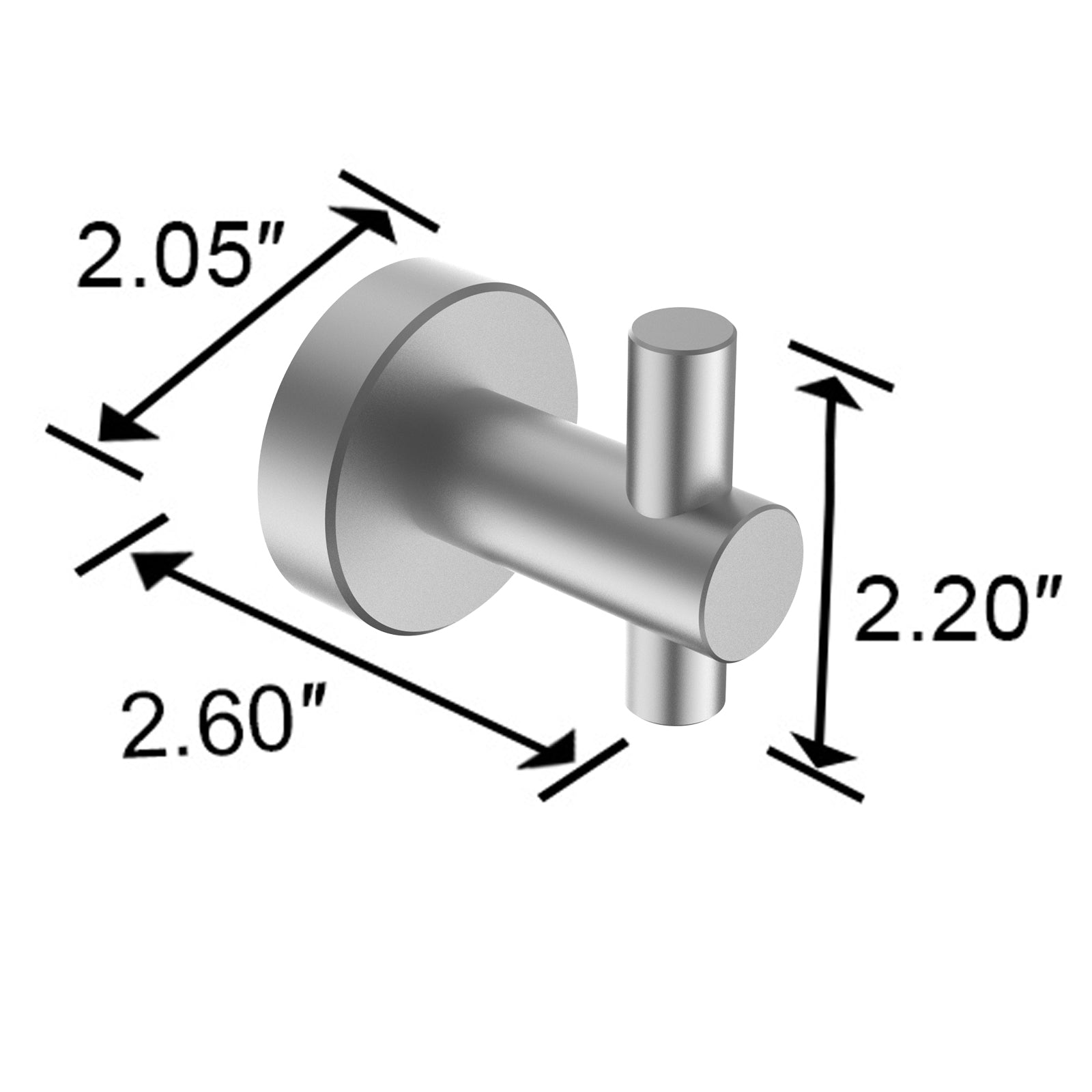 Gluon 2 Pack J-Hook Robe/Towel Hook with Screws TMTH2-GY5_0e397289-fc0d-4faf-b103-cc41c0591ff1