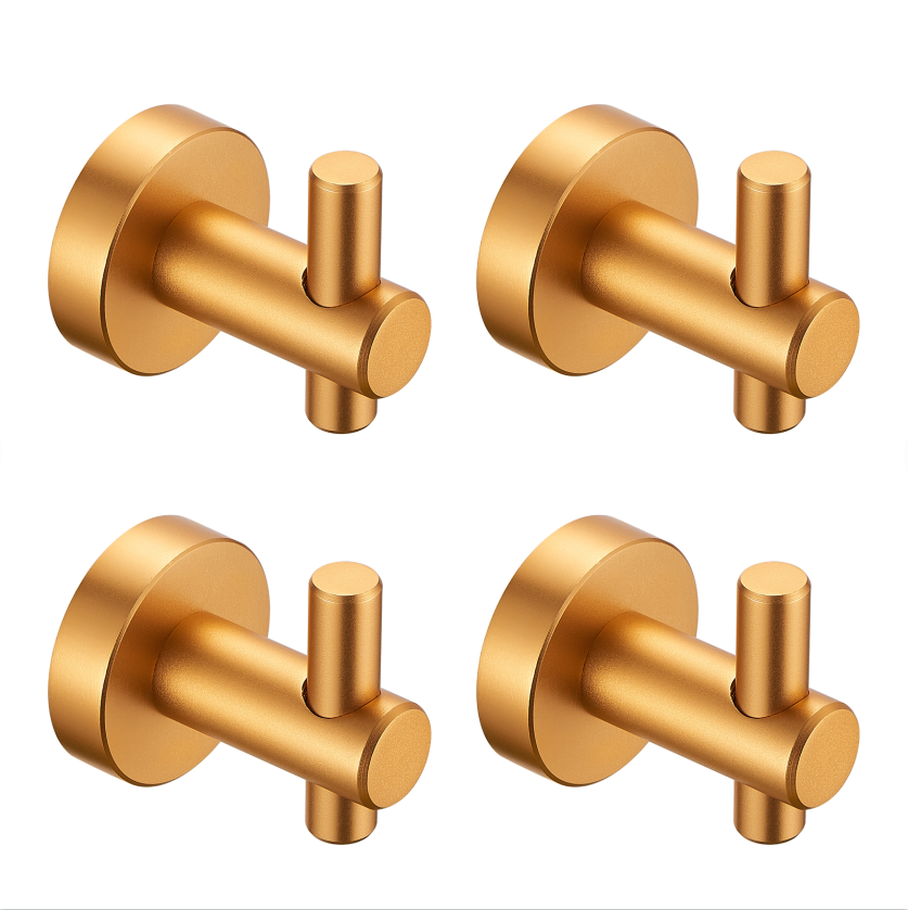 Gluon 4 Pack J-Hook Robe/Towel Hook with Screws Brushed Gold TMTH4-GD3_852c3e0d-4d96-43e2-8d43-3bc7ea44735c