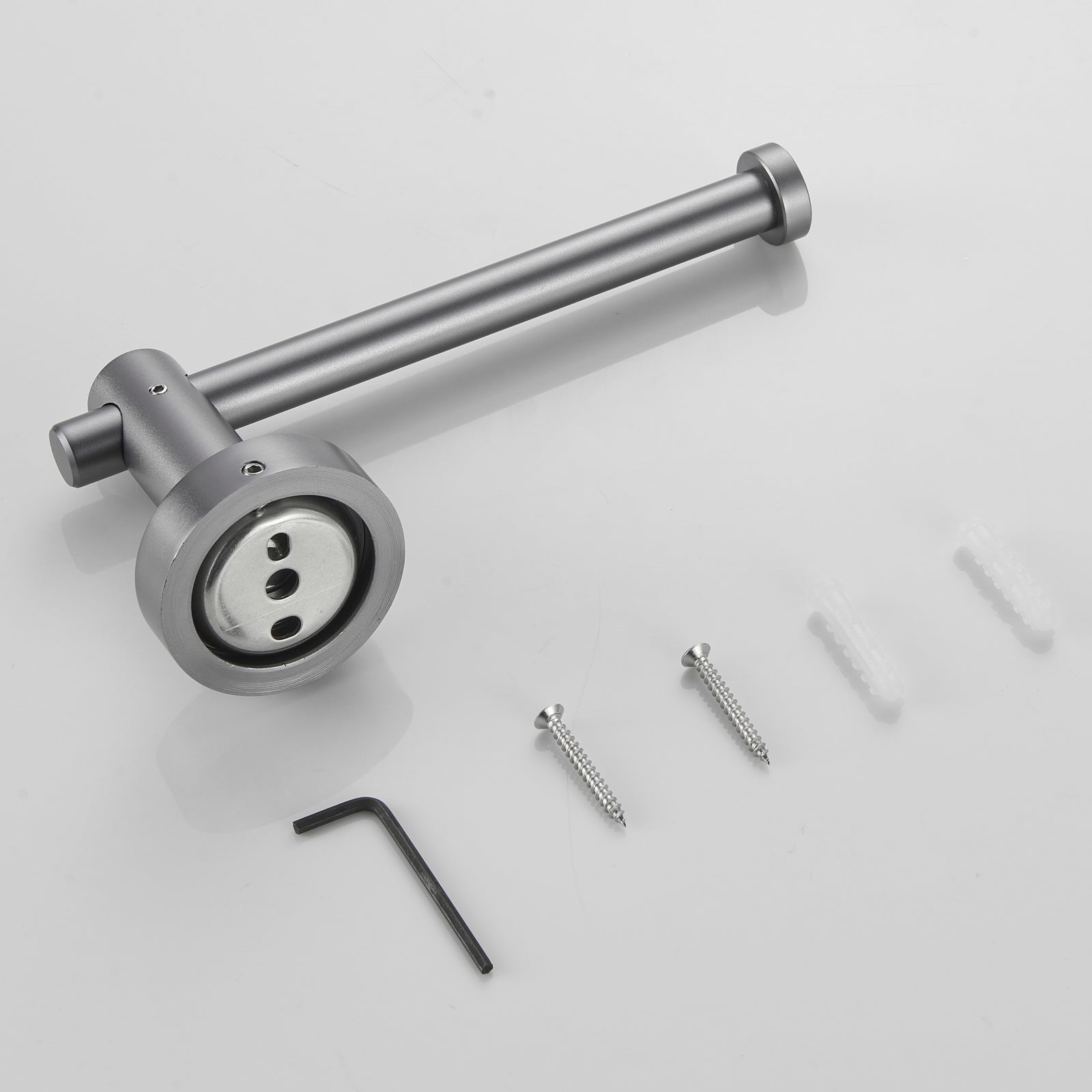 NestPro Wall Mounted Single Post Toilet Paper Holder Bath Hardware Accessory Gun Grey TMTPH6-GY1_7fc6928f-4d8d-4fea-9b07-3c97c0f39bcf