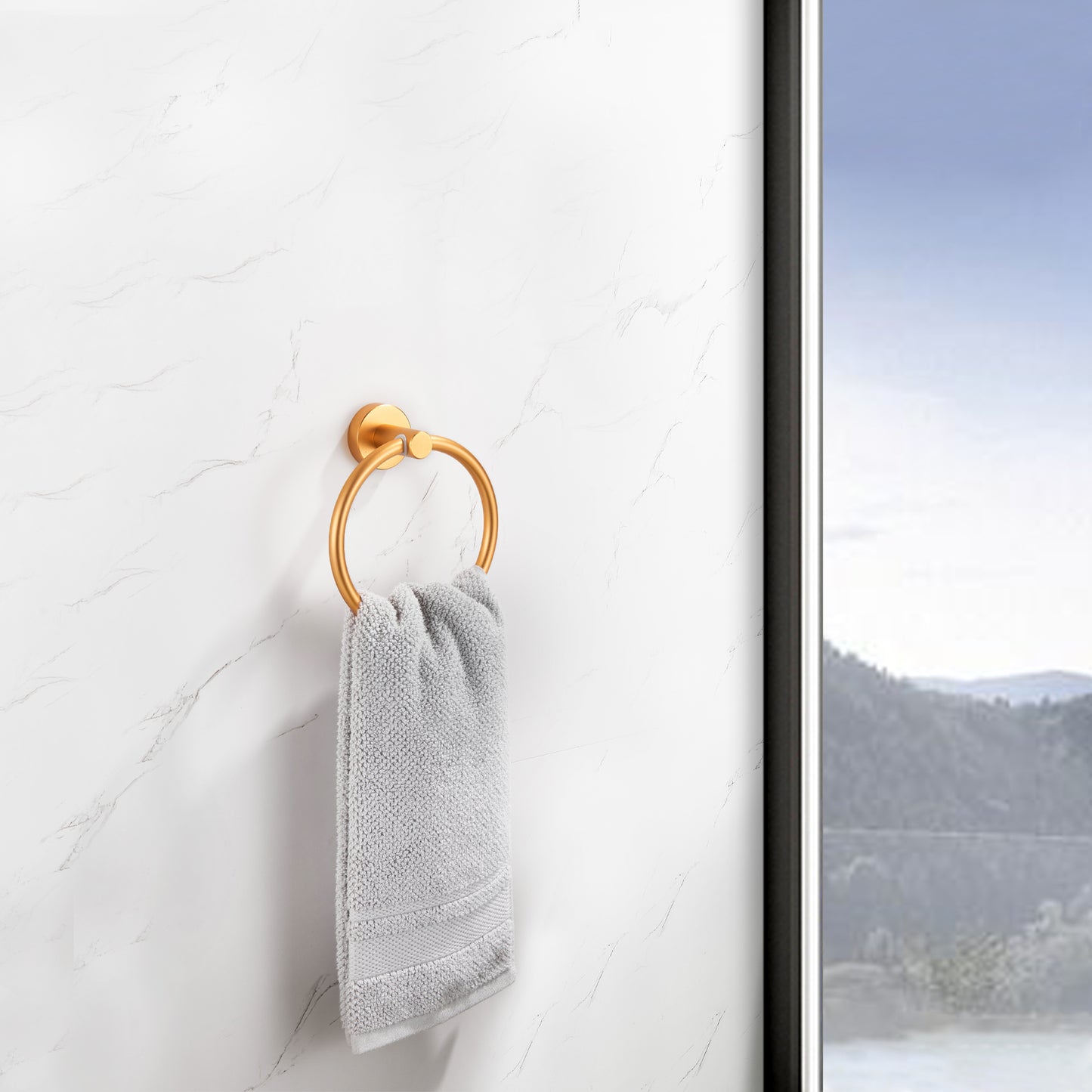 NestPro Wall Mounted Round Closed Towel Ring Bath Hardware Accessory TMTR6-GD5
