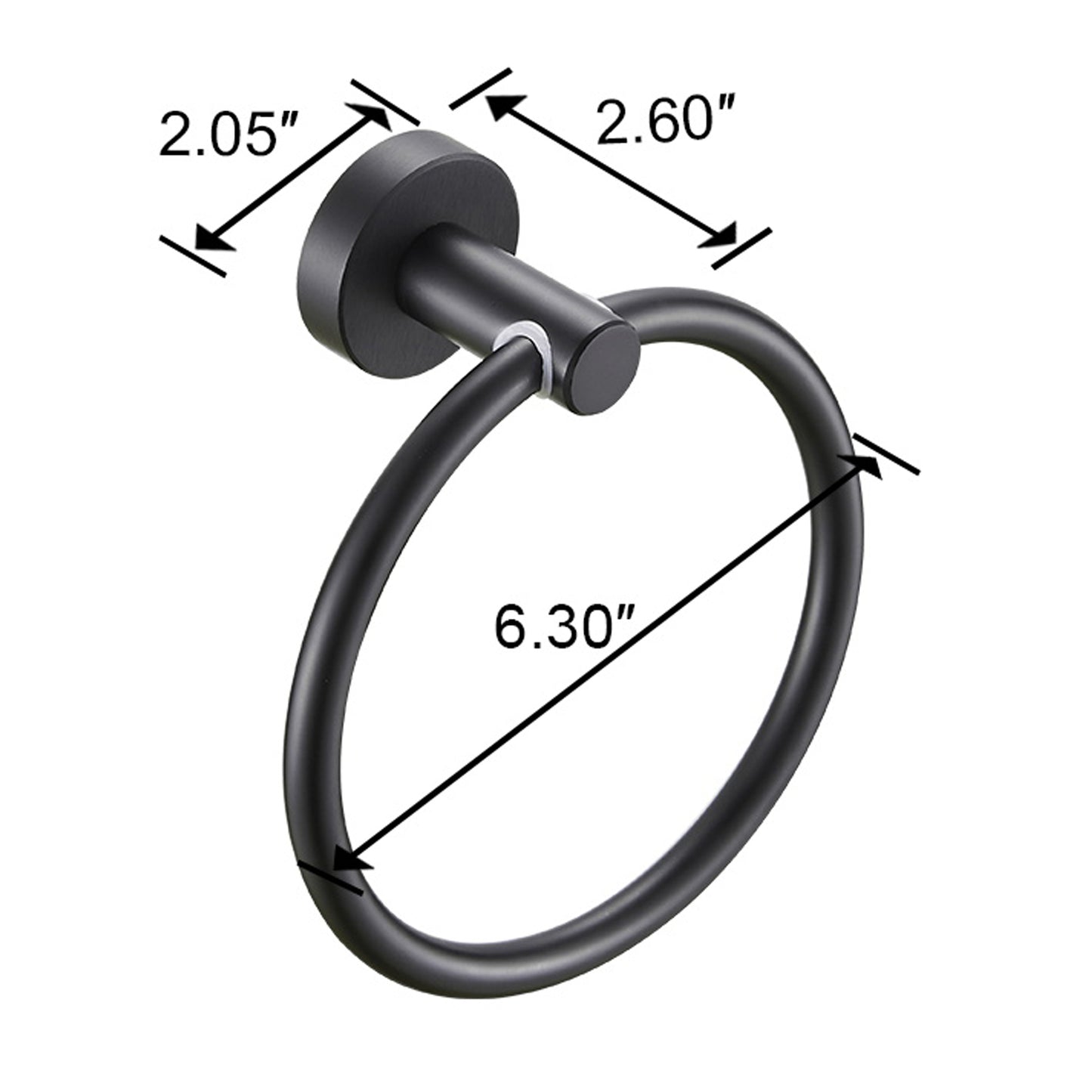NestPro 3 -Piece Bath Hardware Set with Adjustable Towel Bar/Rack, Toilet Paper Holder, Towel Ring XYBH03-BL03