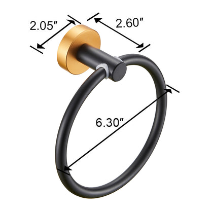 Gluon 3-Piece Bath Hardware Set with Adjustable Hand Towel Bar, Toilet Paper Holder and Towel Ring