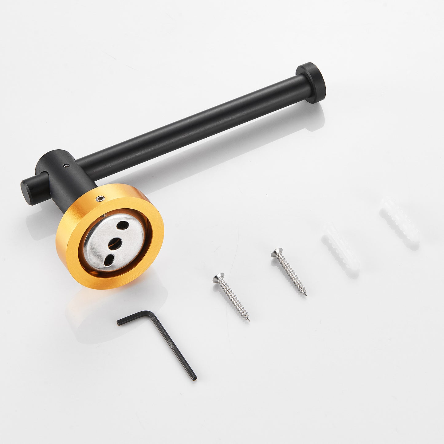 Gluon 3-Piece Bath Hardware Set with Adjustable Hand Towel Bar, Toilet Paper Holder and Towel Ring