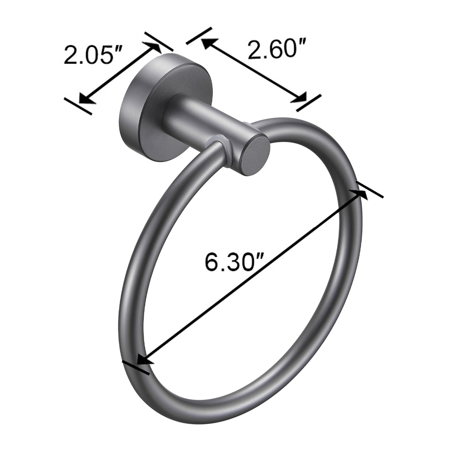 NestPro 3 -Piece Bath Hardware Set with Adjustable Towel Bar/Rack, Toilet Paper Holder, Towel Ring XYBH03-GY03