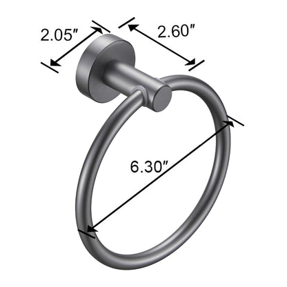 NestPro 3 -Piece Bath Hardware Set with Adjustable Towel Bar/Rack, Toilet Paper Holder, Towel Ring XYBH03-GY03