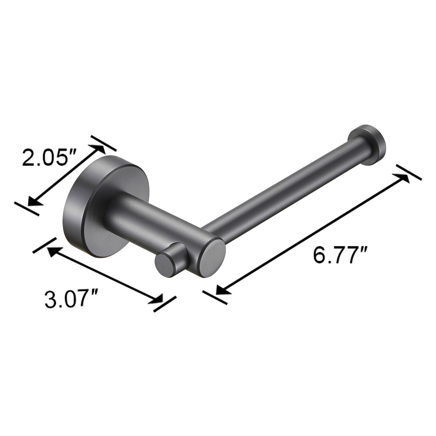 NestPro 3 -Piece Bath Hardware Set with Adjustable Towel Bar/Rack, Toilet Paper Holder, Towel Ring XYBH03-GY04