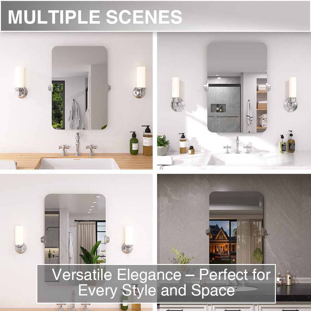 Twirl 20 in. W x 30 in. H Rectangular Frameless Tilt Wall Bathroom Vanity Mirror XYK-2030CR11