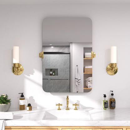 Twirl 20 in. W x 30 in. H Rectangular Frameless Tilt Wall Bathroom Vanity Mirror Brushed Gold XYK-2030GD1_6a4e0e80-fef3-4a7a-a42f-57a32594a75e
