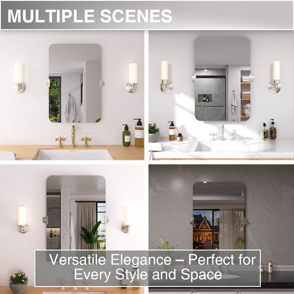 Twirl 20 in. W x 30 in. H Rectangular Frameless Tilt Wall Bathroom Vanity Mirror XYK-2030NK11