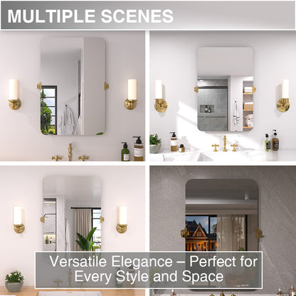 Twirl 24 in. W x 36 in. H Rectangular Frameless Tilt Wall Bathroom Vanity Mirror XYK-2436GD11