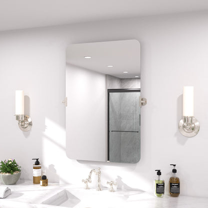 Twirl 24 in. W x 36 in. H Rectangular Frameless Tilt Wall Bathroom Vanity Mirror XYK-2436NK2